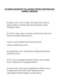 AP HUMAN GEOGRAPHY FULL BUNDLE TESTED QUESTIONS AND&NewLine;CORRECT ANSWERS&NewLine;