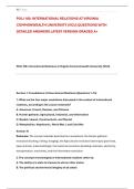 POLI 105&colon; INTERNATIONAL RELATIONS AT VIRGINIA &NewLine;COMMONWEALTH UNIVERSITY &lpar;VCU&rpar; QUESTIONS WITH &NewLine;DETAILED ANSWERS LATEST VERSION GRADED A&plus;