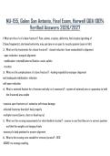 NU-155 Nursing Study Guide&colon; Musculoskeletal&comma; Neurological&comma; Reproductive&comma; and Sensory System Disorders with Questions and Answers&NewLine;&NewLine;