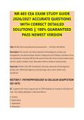 NR 603 CEA Exam 2026 &ndash; Comprehensive Questions and Answers&comma; Advanced Practice Nursing Review&comma; Clinical Assessment & Complete Study Guide