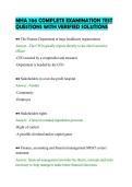 MHA 706 ACTUAL TEST QUESTIONS WITH&NewLine;COMPLETE ANSWER KEY