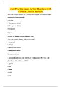 D425 Practice Exam Review Questions with&NewLine;Verified Correct Answers
