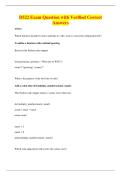 D522 Exam Question with Verified Correct&NewLine;Answers