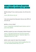 MLBPA AGENT TEST BANK QUESTIONS&NewLine;WITH VERIFIED ANSWERS FULL REVIEW