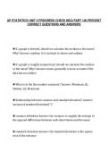 AP STATISTICS UNIT 5 PROGRESS CHECK MCQ PART 100 PERCENT&NewLine;CORRECT QUESTIONS AND ANSWERS