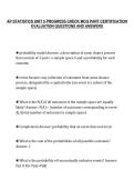 AP STATISTICS UNIT 5 PROGRESS CHECK MCQ PART CERTIFICATION&NewLine;EVALUATION QUESTIONS AND ANSWERS