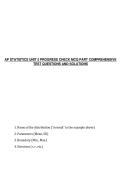 AP STATISTICS UNIT 5 PROGRESS CHECK MCQ PART COMPREHENSIVE&NewLine;TEST QUESTIONS AND SOLUTIONS