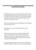 AP STATISTICS UNIT 5 PROGRESS CHECK MCQ PART EXAM PREP&NewLine;QUESTIONS AND ANSWERS