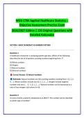 WGU C784 Applied Healthcare Statistics &ndash; &NewLine;Objective Assessment Practice Exam &NewLine;2026&sol;2027 Edition &vert; 130 Original Questions with &NewLine;Detailed Rationales