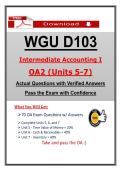D103 OA2 Intermediate Accounting I &lpar;Units 5&ndash;7&rpar; &ndash; 2026 Actual Questions and Answers &lpar;WGU&rpar; &lpar;Updated PDF&rpar;