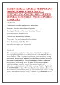 HESI RN MEDICAL-SURGICAL NURSING EXAM &NewLine;COMPREHENSIVE REVIEW 2026&sol;2027 &ndash; &NewLine;QUESTIONS AND ANSWERS &vert; 100&percnt; VERIFIED &vert; &NewLine;DETAILED RATIONALES &ndash; PASS GUARANTEED &ndash; A&plus; GRADED