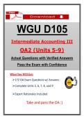 WGU D105 OA2 Intermediate Accounting III &lpar;Units 5&ndash;9&rpar; &ndash; 2026 Actual Questions and Answers&comma; 100&percnt; Guarantee Pass