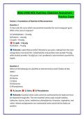WGU D440 HESI Nutrition Objective Assessment &ndash; &NewLine;Practice Exam