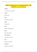 D615 Foundations of Coding Questions with&NewLine;Verified Correct Answers