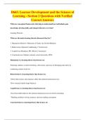 D665&colon; Learner Development and the Science of&NewLine;Learning - Section 2 Questions with Verified&NewLine;Correct Answers