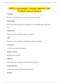 D830 Cryptography Concepts Question with&NewLine;Verified Correct Answers