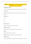 D830 Cryptography Principals Question with&NewLine;Verified Correct Answers
