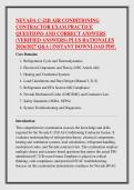 NEVADA C-21B AIR CONDITIONING &NewLine;CONTRACTOR EXAM PRACTICE &NewLine;QUESTIONS AND CORRECT ANSWERS &NewLine;&lpar;VERIFIED ANSWERS&rpar; PLUS RATIONALES &NewLine;2026&sol;2027 Q&A &vert; INSTANT DOWNLOAD PDF&period; 