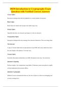D830 Introduction to Cryptography Exam&NewLine;Question with Verified Correct Answers