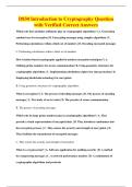 D830 Introduction to Cryptography Question&NewLine;with Verified Correct Answers