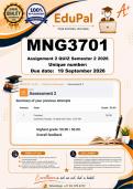 MNG3701 Assignment 2 &lpar;COMPLETE ANSWERS&rpar; Semester 2 2026 - DUE 19 September 2026