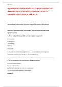 MICROBIOLOGY FUNDAMENTALS&colon; A CLINICAL APPROACH BY &NewLine;MARJORIE KELLY COWAN QUESTIONS AND DETAILED &NewLine;ANSWERS LATEST VERSION GRADED A&plus;