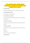 WGU D196 Principles of Financial and&NewLine;Managerial Accounting Exam Questions with&NewLine;Verified Correct Answers
