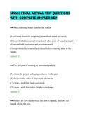 MN576 FINAL ACTUAL TEST QUESTIONS WITH COMPLETE ANSWER KEY