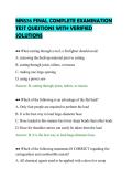 MN576 FINAL COMPLETE EXAMINATION TEST QUESTIONS WITH VERIFIED SOLUTIONS&period;