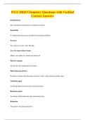 WGU D425 Chemistry Questions with Verified&NewLine;Correct Answers