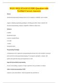 WGU D522 EXAM GUIDE Question with&NewLine;Verified Correct Answers