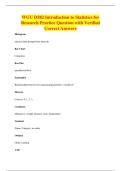 WGU D582 Introduction to Statistics for&NewLine;Research Practice Question with Verified&NewLine;Correct Answers