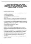 WGU D435 HR Technology and People Analytics Comprehensive Study Guide V4 Actual Exam 2026&sol;2027 &vert; Complete Exam-Style Questions with Detailed Rationales &vert; Graded A&plus; Verified &ndash; Pass Guaranteed