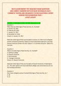 DELTA ACHIEVEMENT TEST 2026&sol;2027 EXAM QUESTIONS &NewLine; AND CORRECT ANSWERS WITH DETAILED RATIONALES EACH &vert; &NewLine;CURRENTLY TESTING AND FREQUENTLY TESTED QUESTIONS&vert; EXPERT &NewLine;VERIFIED FOR GUARANTEED PASS &vert;  LATEST UPDATE 