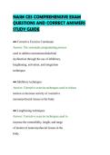 NASM CES COMPREHENSIVE EXAM&NewLine;QUESTIONS AND CORRECT ANSWERS&NewLine;STUDY GUIDE