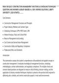 ENGV 380 QUIZ 1 CONSTRUCTION MANAGEMENT FUNCTIONS & SCHEDULING TECHNIQUES&NewLine;QUESTIONS AND ANSWERS ALREADY GRADED A&plus;&vert; 100&percnt; VERIFIED SOLUTIONS &vert; LIBERTY&NewLine;UNIVERSITY &vert; 2026 UPDATED&hellip;&hellip;&hellip;&period;&period;&period;