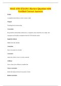 MAE 1351 EXAM 1 Review Question with&NewLine;Verified Correct Answers