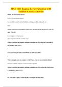 MAE 1351 Exam 2 Review Question with&NewLine;Verified Correct Answers