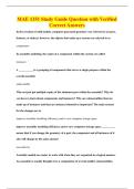 MAE 1351 Study Guide Question with Verified&NewLine;Correct Answers