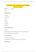 MAE 1351 Test 1 Question with Verified&NewLine;Correct Answers