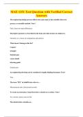 MAE 1351 Test Question with Verified Correct&NewLine;Answers