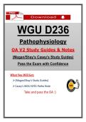 WGU D236 Pathophysiology OA V2 Exam Study Guides & Notes &lpar;2026&rpar; &vert; Megan&comma; Shay & Casey