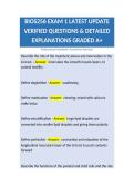 BIOS256 EXAM 1 LATEST UPDATE VERIFIED QUESTIONS & DETAILED EXPLANATIONS GRADED A&plus;