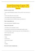 Neonatal Resuscitation Program &lpar;NRP&rpar;&NewLine;practice Question with Verified Correct&NewLine;Answers
