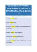 BIOS 256 LAB PRACTICUM LATEST UPDATE VERIFIED QUESTIONS & DETAILED EXPLANATIONS GRADED A&plus;