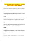 Nocti General Management Review Question&NewLine;with Verified Correct Answers