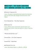 NBCE PART 4 TEST BANK QUESTIONS&NewLine;WITH VERIFIED ANSWERS FULL REVIEW