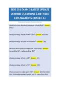 BIOS 256 EXAM 3 LATEST UPDATE VERIFIED QUESTIONS & DETAILED EXPLANATIONS GRADED A&plus;