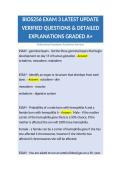 BIOS256 EXAM 3 LATEST UPDATE VERIFIED QUESTIONS & DETAILED EXPLANATIONS GRADED A&plus;