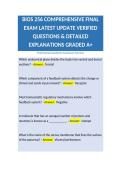 BIOS 256 COMPREHENSIVE FINAL EXAM LATEST UPDATE VERIFIED QUESTIONS & DETAILED EXPLANATIONS GRADED A&plus; PACKAGE DEAL